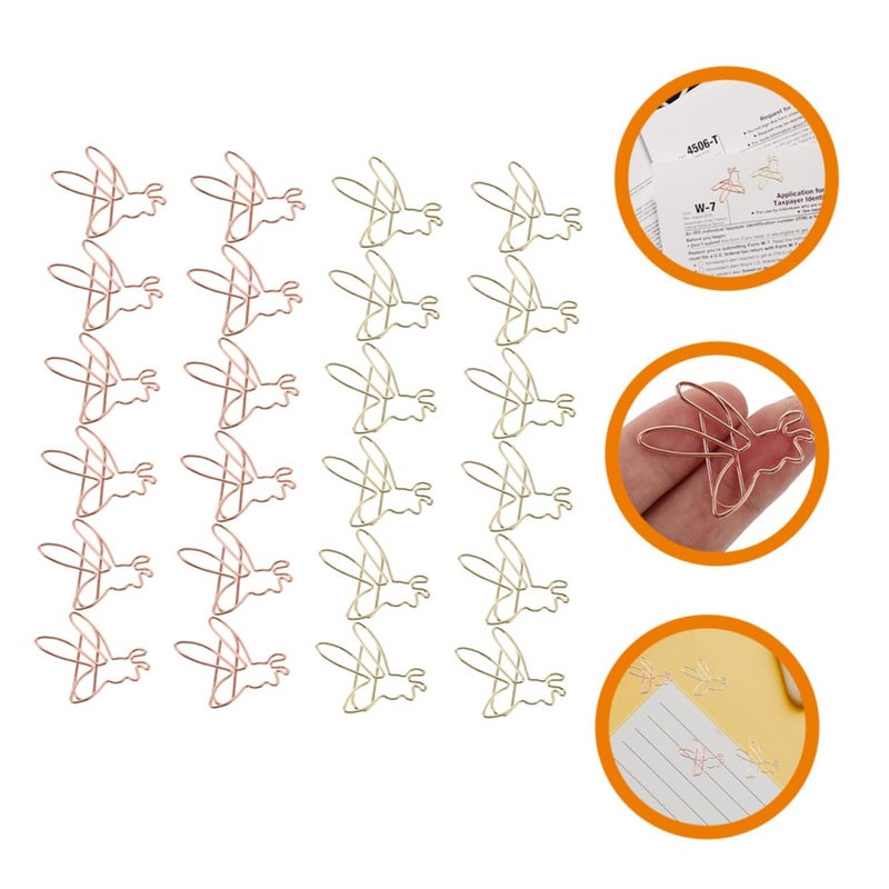 24Pcs Bee Paper Clips Tiny Metal Clips for Organizing Bills Letters and Reports - Image 5