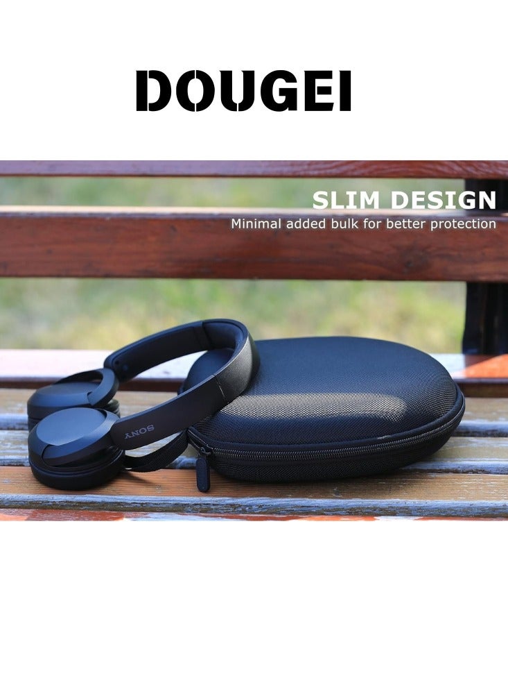 DOUGEI Universal Headphone Case Compatible with JBL Tune 510BT 720BT, Sony WH-CH 720N/WH-CH520, Soundcore Q20/Q30 BERIBES KVIDIO TOZO etc, Travel Carrying Hard Shell Case Black - Image 4