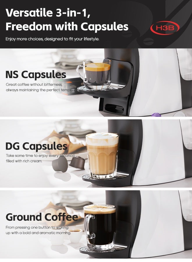 HiBREW 3 in 1 Multiple Capsule Coffee Maker Full Automatic With Hot & Cold Mode H3B - Image 4