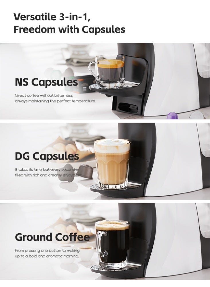Hibrew Fully Automatic 3-in-1 Capsule Coffee Maker, Hot & Cold Brew System, Compatible with Multiple Coffee Capsules, One-Touch Single Serve Machine H3B - Image 3