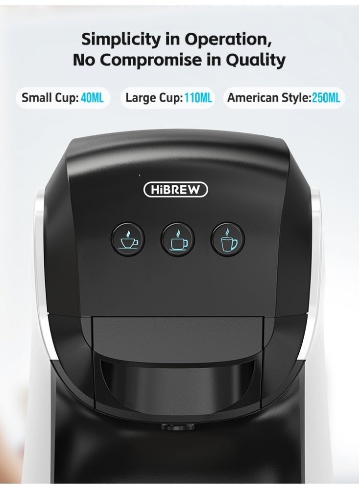 Hibrew Fully Automatic 3-in-1 Capsule Coffee Maker, Hot & Cold Brew System, Compatible with Multiple Coffee Capsules, One-Touch Single Serve Machine H3B - Image 5