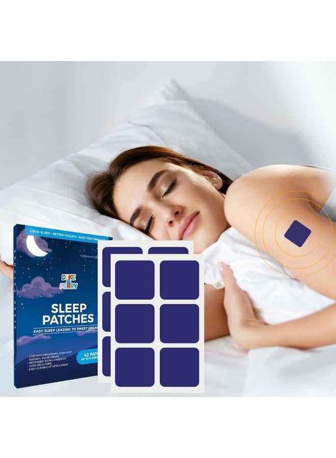 DUKE & PERRY Upgraded Deep Sleep Patches for Adults Extra Strength | Quick Acting Sleep Aid Patches for Men and Women | 100% Natural Ingredients, Easy to Apply, and Skin-Friendly (Pack of 42) - Image 1