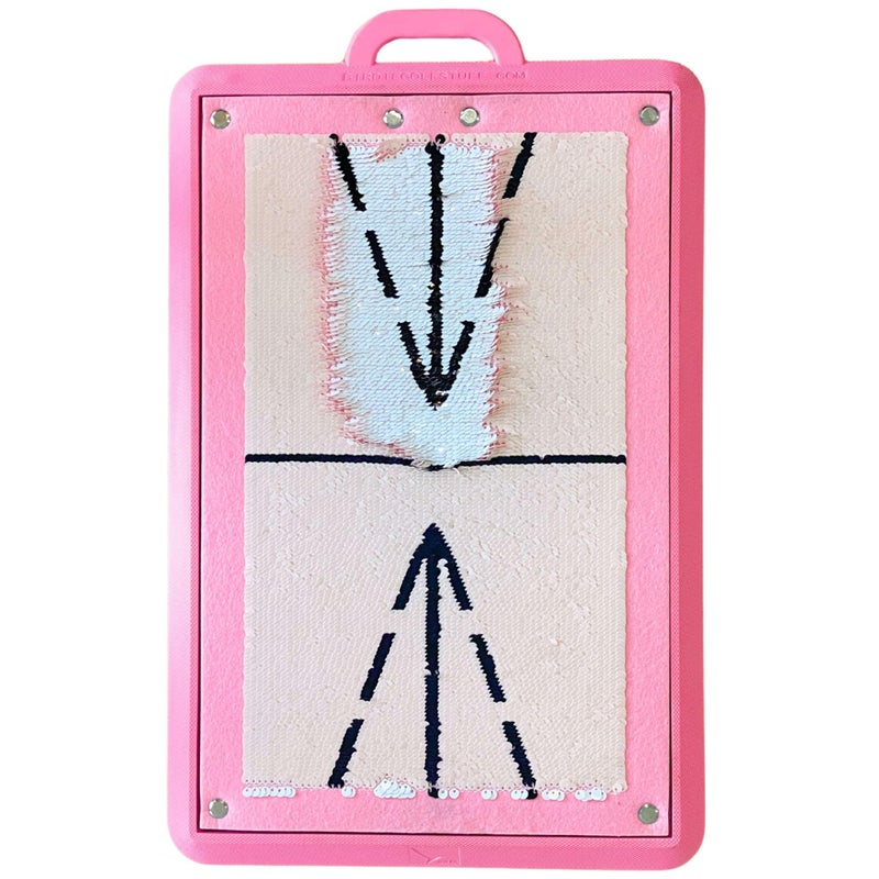 Birdie Bath Birdie Golf Birdie Mat Pro Swing Training Aid Blush Pink Sequin Tech Surface Analyze Swing PathBall Impact inOutdoor 1925 Sports Accessory - Image 2