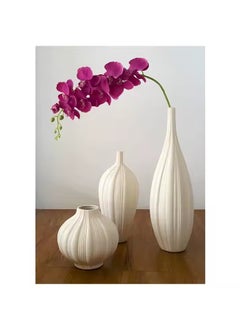 ba9ma BA9MA Modern White Ceramic Sun Vase Desktop Decorations Living Room TV Cabinet Decorative Table Top, Studio Photo Prop, Home Decor  - Image 2