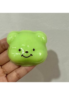 Generic Little Red Riding Book Same Plastic Butter Bear Kneading Le Silicone Mud Sense High Color Value Hand Kneading Decompression Kneading-Color:Blue Bear Head  - Image 5