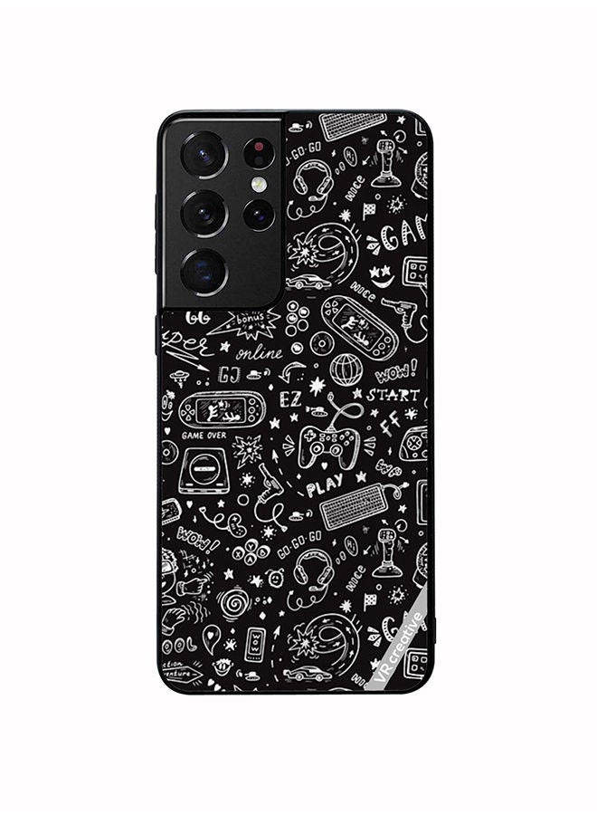 VR CREATIVE Protective Case Cover For Samsung Galaxy S21 Ultra 5G Layer Design Multicolour - Image 1