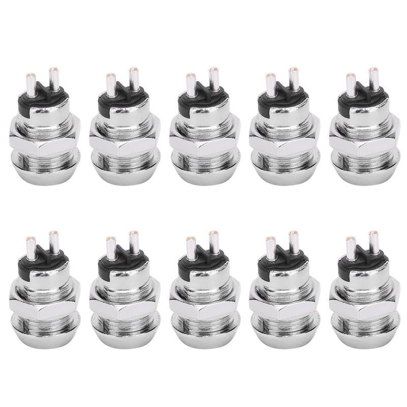 10 Sets Key Switch Stainless Steel On/Off Power Lock Double Pull Switches 12 x 22mm - Image 1