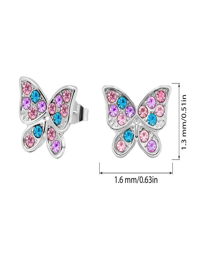 CXLDTE Hypoallergenic Cute Stud Silver Butterfly Earrings for Girls 8-12 8 9 10 11 Teen Tween Girls Trendy Stuff Jewelry Granddaughter from Grandma Birthday Gifts Deals for Kids Grandkids Teens - Image 4