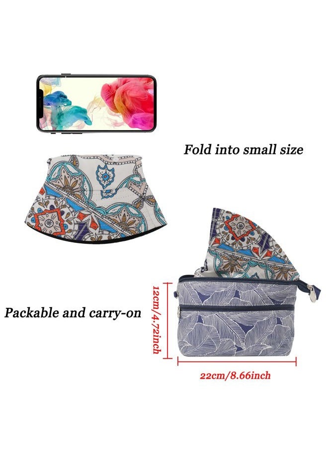 ZLYC Unisex Cute Print Bucket Hat Summer Travel Fisherman Cap for Women Men Teens (Moroccan Paisley)  - Image 5
