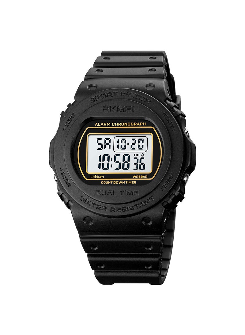 Men's 5ATM Waterproof Digital Sport Watch 6771BKWT - Image 1