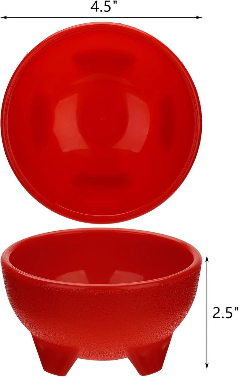 ZEAYEA Set of 18 Salsa Bowls 12 oz Plastic Dipping Bowls Thick Mexican Party Serving Bowl Plastic Guacamole Bowl for Condiments Dipping Sauces Taco Snack - Image 2