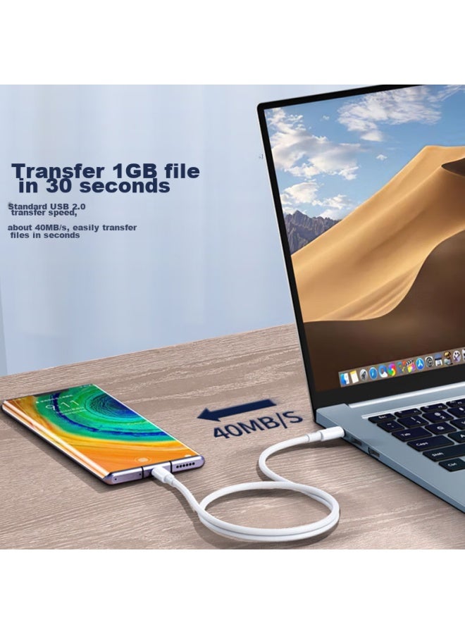 Stiger Inch Compatible Apple Charging Cable, Type-c Data Cable, Usb-c Dual-head 65w Fast Charging Cable, C To C To Promax/ipad, Xiaomi, Huawei Mate70pro Laptop - Image 4