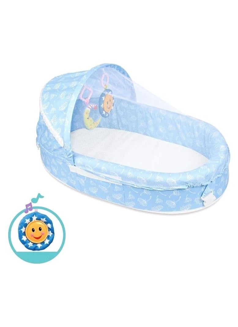 Baby Bed for Newborn Portable Travel, Baby Lounger with Sun Protection Mosquito Net, Foldable Infant Sleeping Basket, Removable and Washable Baby Cribs Bed for Bedroom (BLUE) - pzsku/Z490DEF205C43C51E09BCZ/45/_/1728743693/62ea7f0d-0c0f-4f96-9bfc-07b77a0b8ca3