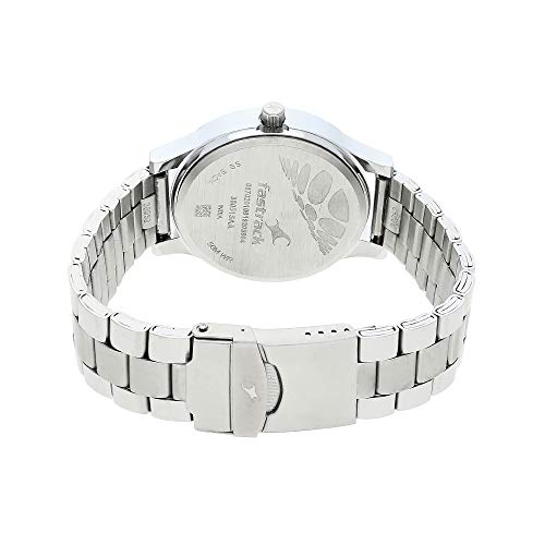 Fastrack Bold Quartz Analog Blue Dial Silver Stainless Steel Strap Watch for Guys - NT38051SM05 - Image 5