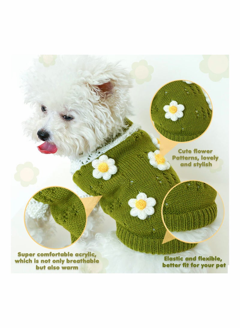 Excefore Dog Sweater Coat, Warm Turtleneck Knitted Dog Knitwear, Pet Clod Weather Outwear Sweatshirt for Small Medium Dogs 4-6 Pounds - Image 3