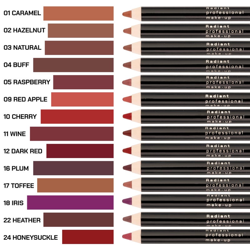 RADIANT PROFESSIONAL MAKE UP / HELLENICA Radiant Professional Waterproof Lip Liner Pencil - Long Lasting Lip Liner for Defined Lips - Soft & Creamy Lipliner with Vitamin E - 1.20gr, (11 WINE) - Image 2