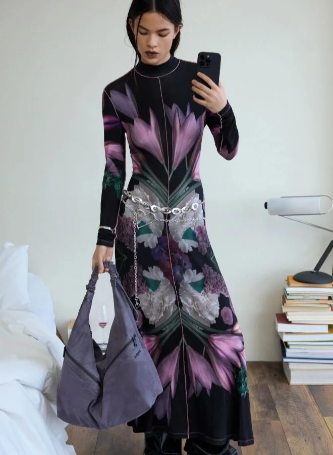 ديسيجوال حقيبة متوسطة بتأثير جلدي