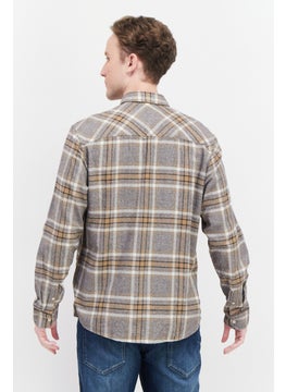 Men Regular Fit Long Sleeves Plaid Casual Shirt, Grey Combo - pzsku/Z490E4936911A9426EDA7Z/45/_/1724351237/77ddeb2d-ccde-46f8-842d-ff36ef2595e6