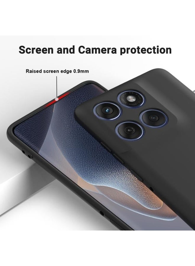 بارالونا جراب لهاتف Motorola G57 Power، غطاء حماية نحيف وخفيف الوزن بلمسة نهائية غير لامعة، مضاد لبصمات الأصابع والخدوش، يوفر حماية دقيقة لفتحة الكاميرا، غطاء خلفي فائق النحافة ومقاوم للعرق - أسود - Image 4