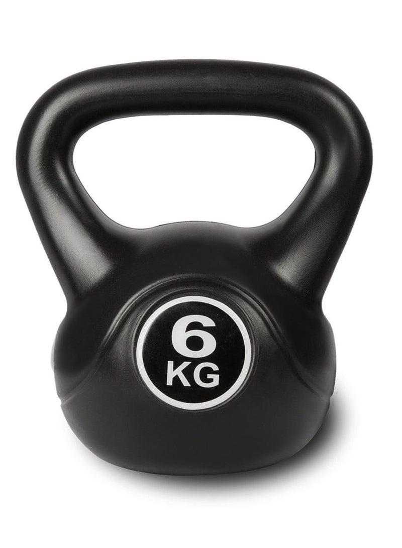 Zuleen 6 KG Cast Iron Rubber Coated Kettlebell - Floor Friendly Weights for Lifting, Conditioning, Strength & Core Training, Full Body Workout - Image 1