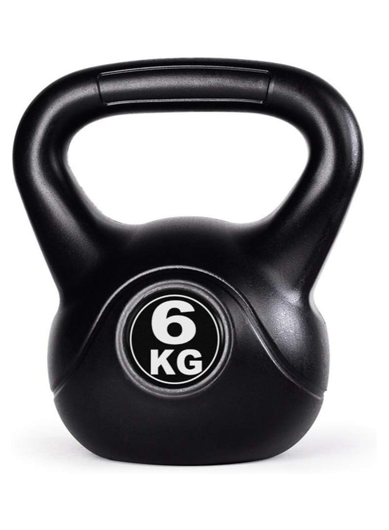 Zuleen 6 KG Cast Iron Rubber Coated Kettlebell - Floor Friendly Weights for Lifting, Conditioning, Strength & Core Training, Full Body Workout - Image 5