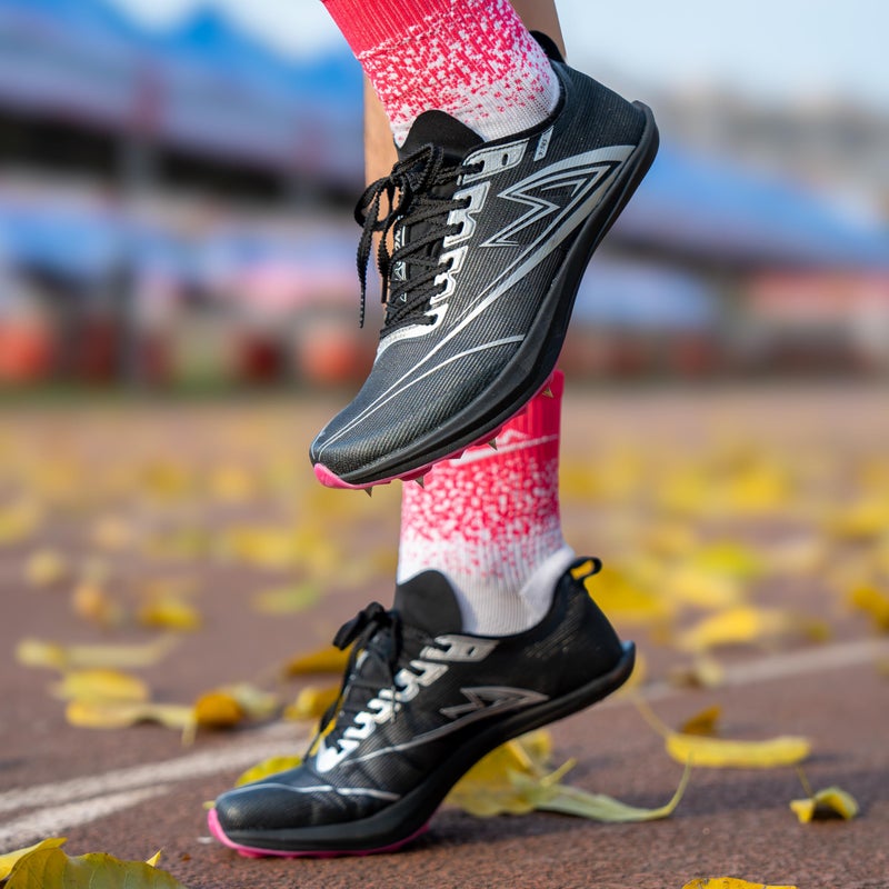 Sonic Cat Track and Field Shoes Men Women Kids Spikes Sneakers Full-Length Carbon Plate Track Race Jumping Sneakers Girls Professional Running Tarck Spikes Shoes Boys (black, Adult, Men, 4.5, Numeric, US Footwear Size System, Medium) - Image 3