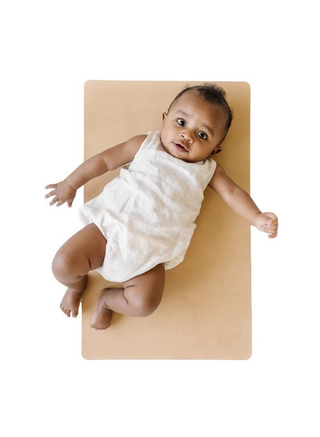 Cairn Vegan Leather Baby Changing Mat - Portable, Wipeable & Reusable Diaper Pad - 16" X 26" - Foldable for Travel - Image 1