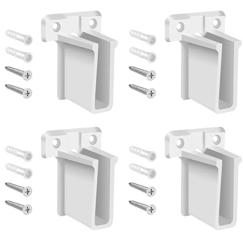 Hufopik 4 Pack Wire Shelf End Bracket, Designed for Closetmaid Wire Shelving, Wall Mount Brackets for Shelves Closet, Screws Included, Wire Shelf Clips, Wall Shelf Brackets, Closet Wire Shelving - Image 1