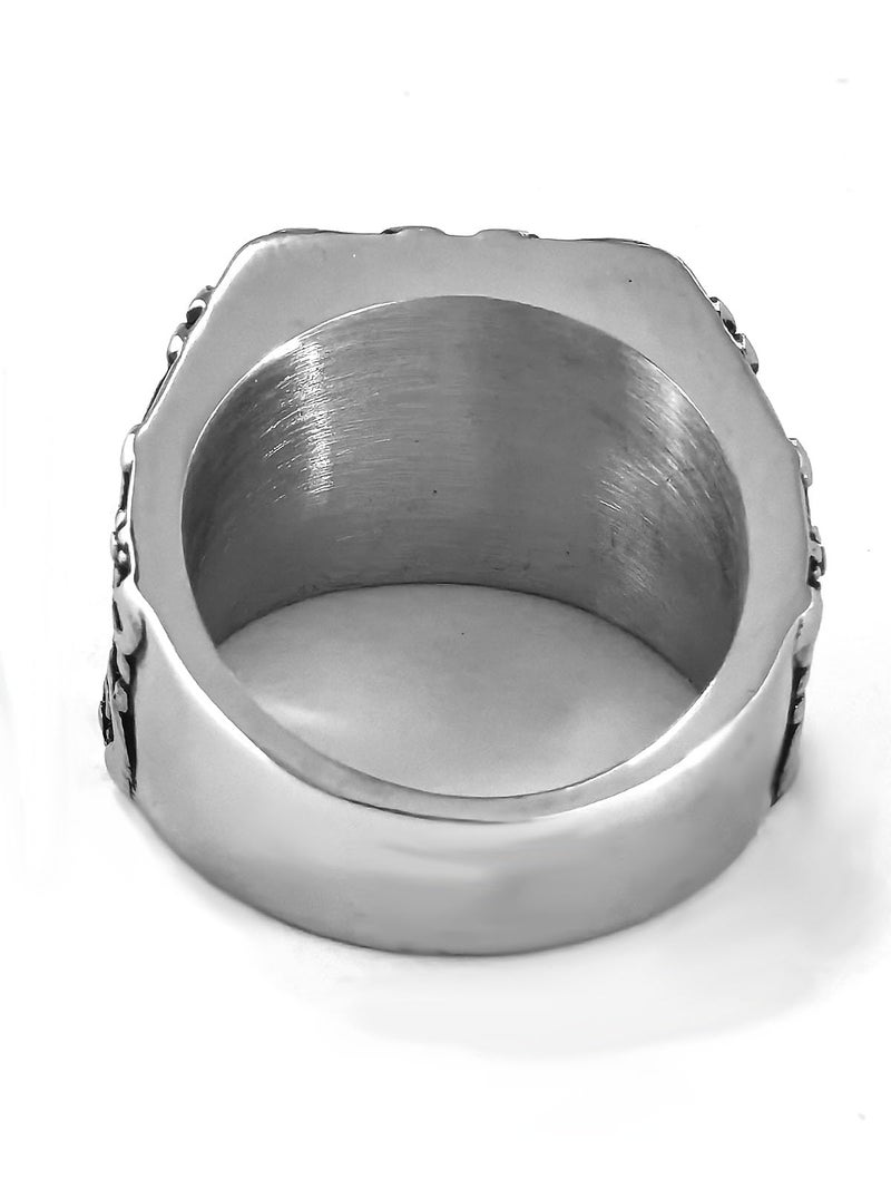 JAJAFOOK Jewelry Men's Stainless Steel Rings, Ace of Spades Gothic Skeleton Biker Tribe Retro Bands (10) - Image 4