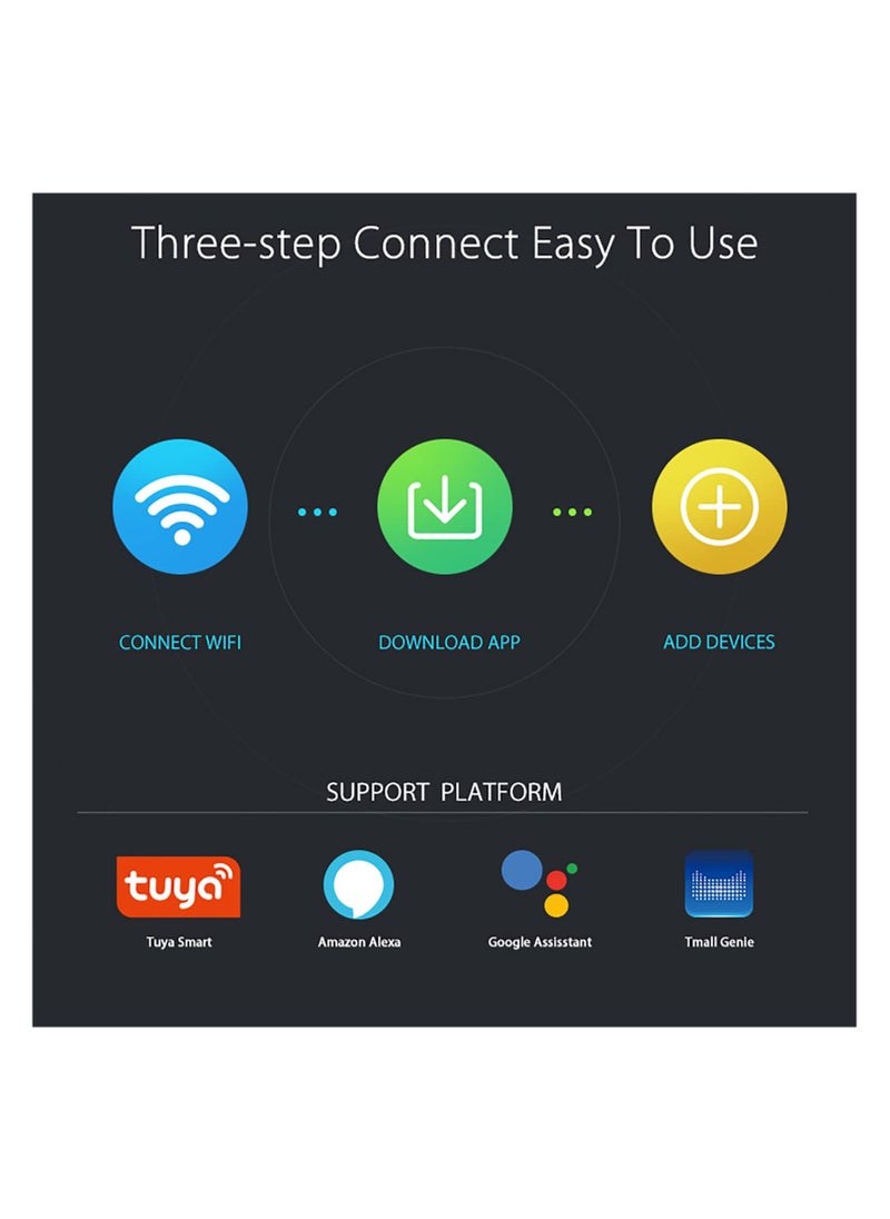 Generic - Smart Wireless Wi-Fi Siren Alarm with 100dB Sound and Light, Tuya App Control, No Hub Needed, Compatible with Alexa & Google Assistant, Ideal for Home & Apartment (1 Pack) - Image 1