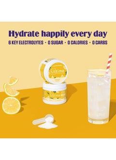 Ultima Replenisher Hydration Electrolyte Powder- 30 Servings- Keto & Sugar Free- Feel Replenished, Revitalized- Naturally Sweetened- Non- Gmo & Vegan Electrolyte Drink Mix- Lemonade  - Image 2