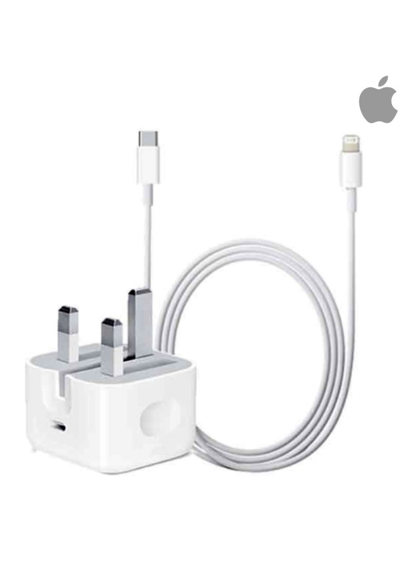 Generic - iPhone 13 Pro Max 20W Adapter Charger With USB-C - Lightning Cable For Apple Devices - Image 1