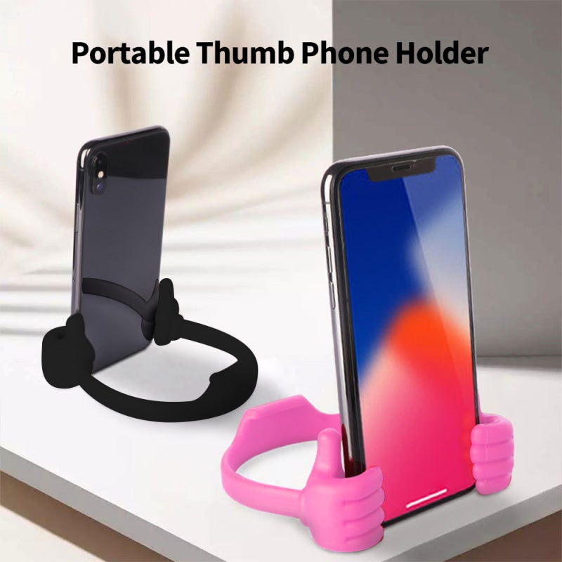 Mobile Phone Stand: Black ABS Wear-resistant Adjustable Angle - Portable Space-saving Tablet Stand for Smartphones Small Tablets Under 7 Inch - Image 5