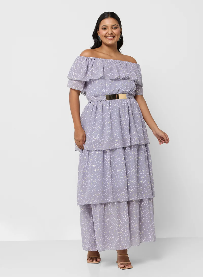 Ella Plus Ruffled Tiered Dress