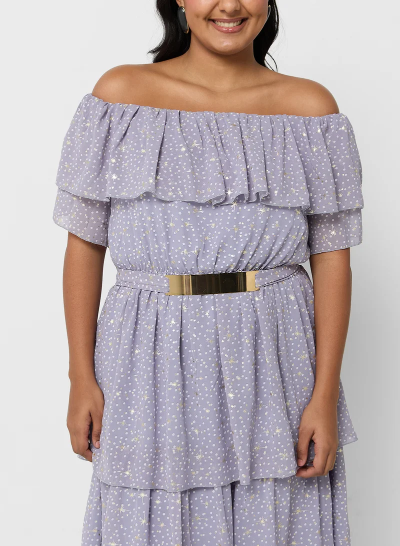 Ella Plus Ruffled Tiered Dress