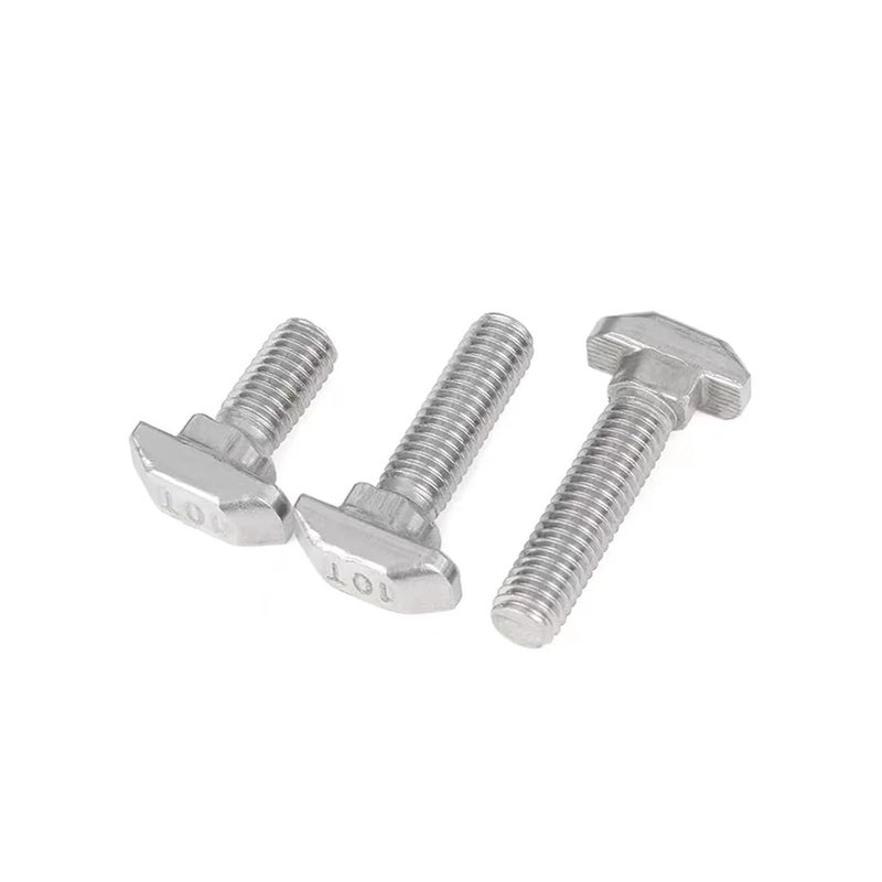 Hammer Head T Bolts, T Nuts Pack of 10 304 Stainless Steel M5 M6 M8 12-30mm for Aluminum Profiles(40s-M8x30) - Image 2