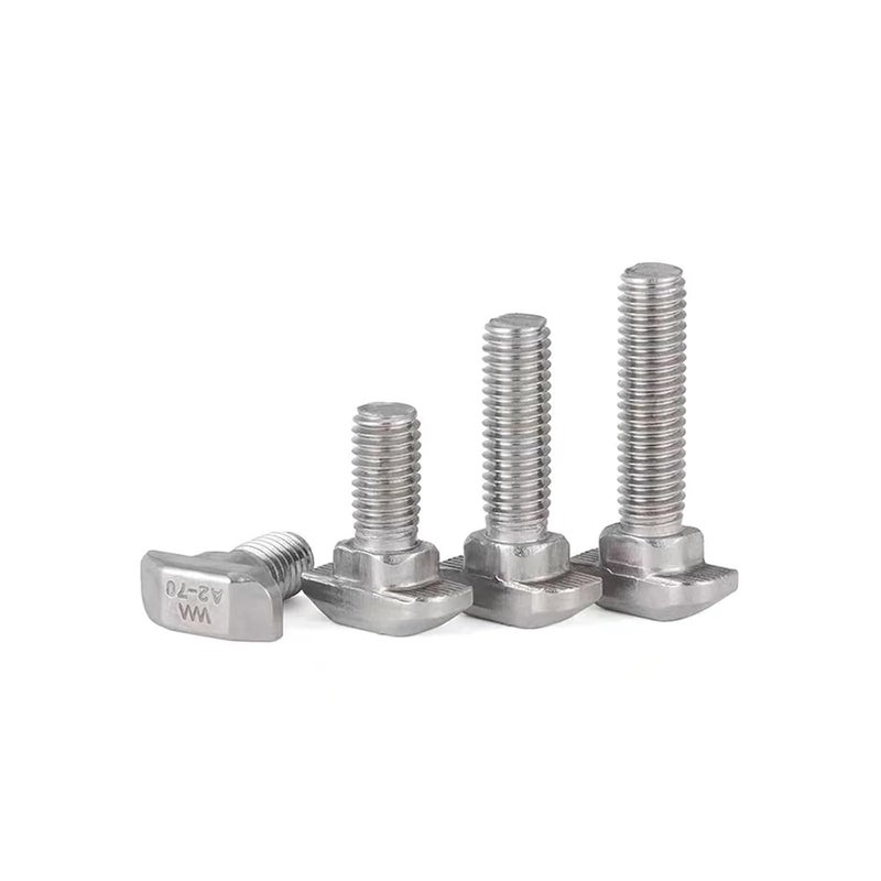 Hammer Head T Bolts, T Nuts Pack of 10 304 Stainless Steel M5 M6 M8 12-30mm for Aluminum Profiles(40s-M8x30) - Image 1