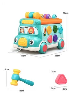 Haidue Pounding Toys For Toddlers Educational Toy Pull Along Bus Gopher Toy For Boys Girls Birthday Gift  - Image 3