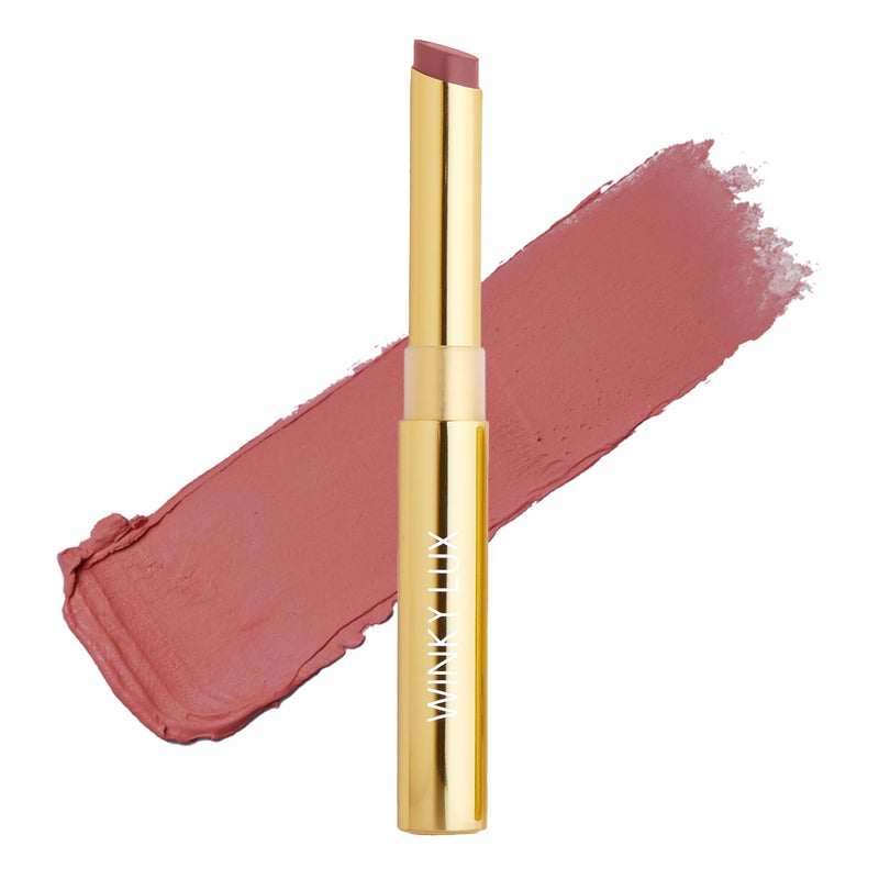Winky Lux Skinny Plump Demi Matte Lipstick - Nude Pink Lip, Natural Plump Lipstick, Weightless Long Lasting Soft Matte Lip Crayon, Infused with Hyaluronic Acid & Plum Oil, Love Letter - Image 1