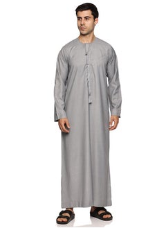 U.S. ELK U.S. ELK Men's Long Sleeve Emirati Kandura | Islamic Dishdasha Jubba for Men | Muslim Robe for Comfort, Style, and Tradition | Islamic Clothing  - Image 1