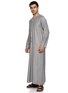 U.S. ELK U.S. ELK Men's Long Sleeve Emirati Kandura | Islamic Dishdasha Jubba for Men | Muslim Robe for Comfort, Style, and Tradition | Islamic Clothing  - Image 2