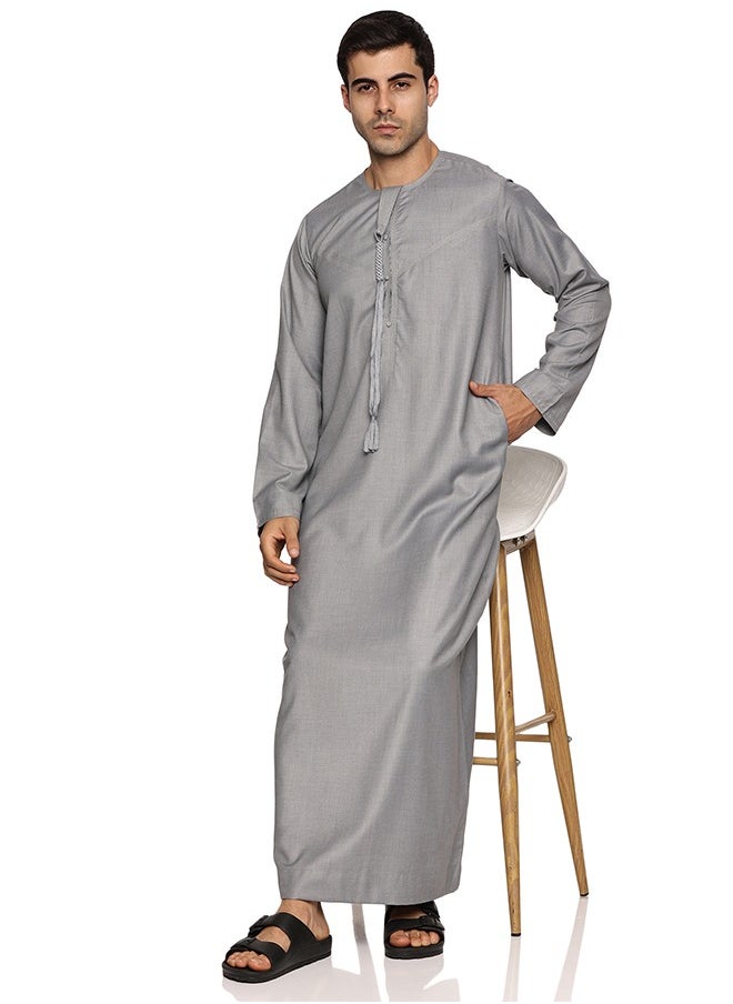 U.S. ELK Mens's Long Sleeve Emirati Kandura | Islamic Dishdasha Jubba for Men | Muslim Robe for Comfort, Style, and Tradition | Islamic Clothing  - Image 4