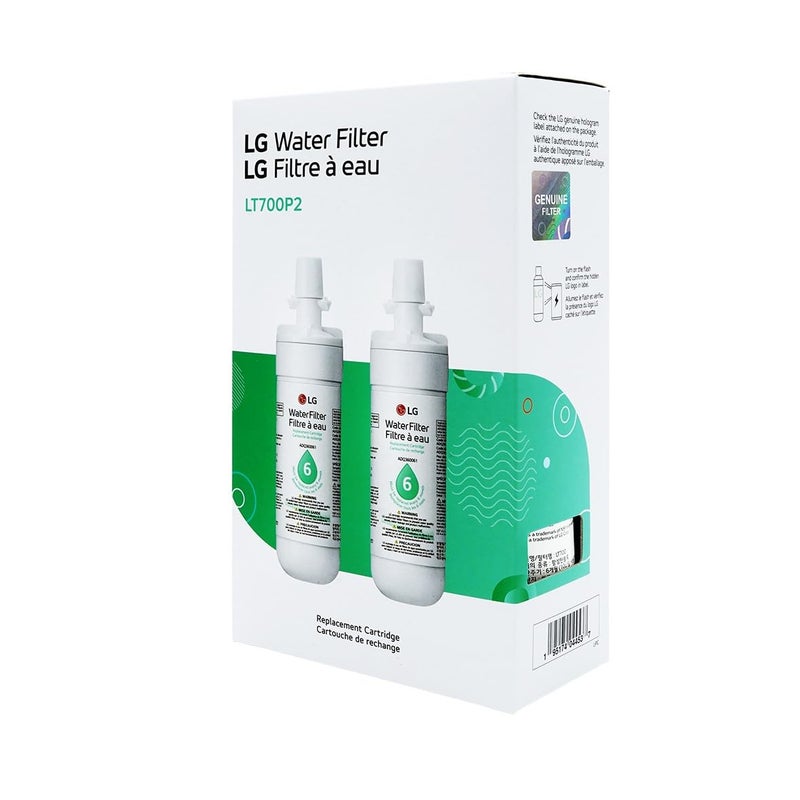 LG LT700P2 6-Month / 200 Gallon Refrigerator Replacement Water Filter, 2 Count (Pack of 1), White - Image 5