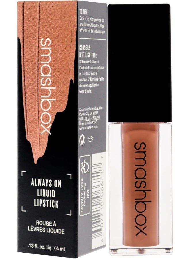 Smashbox Always On Liquid Lipstick - Fair Game (Light Peach Nude) 4ml/0.13Oz - Image 4