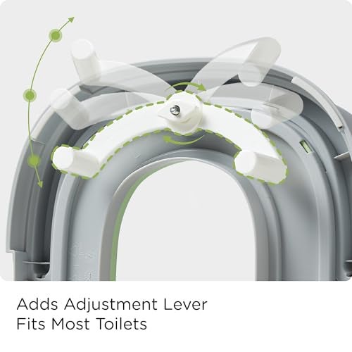 KUB KÜB 3-in-1 Potty Training Toilet (Chair, Seat, Step Stool) - 9 CM Splash Guard, One-Click Assembly, Easy to Clean - Versatile Toddler Potty Trainer for Boy Girl - Grey - Image 4