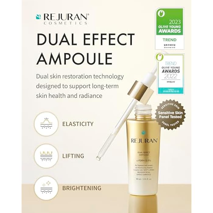 REJURAN® Dual Effect Ampoule, DOT DUAL c-PDRN® - Salmon DNA Face Serum for Deep Rejuvenation, Wrinkle Care, Firming, Skin Elasticity with Visible Anti-Aging Results. Korean Skincare (1.01 fl oz) - Image 2