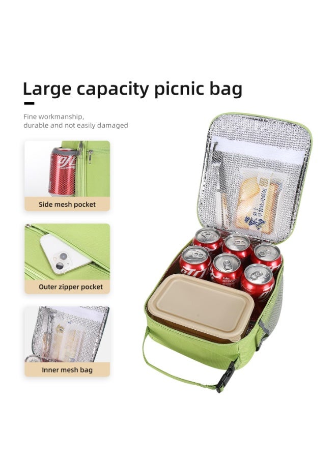 NIBEMINENT Lunch box Lunch bag for men women Insulated Lunchbox Lunch bags for Work Picnic Travel(Light Green) - Image 4