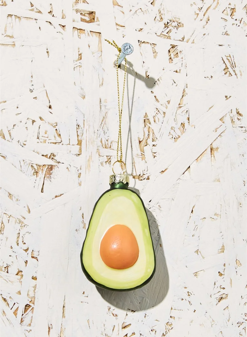 Typo Avocado Christmas Ornament