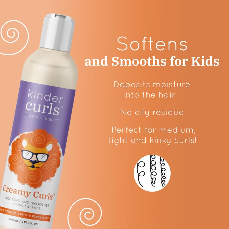 Curl Keeper Kinder Curls Creamy Curls Hair Moisturizer | 8oz/240ml | Styles, Softens and Smoothes - Image 2
