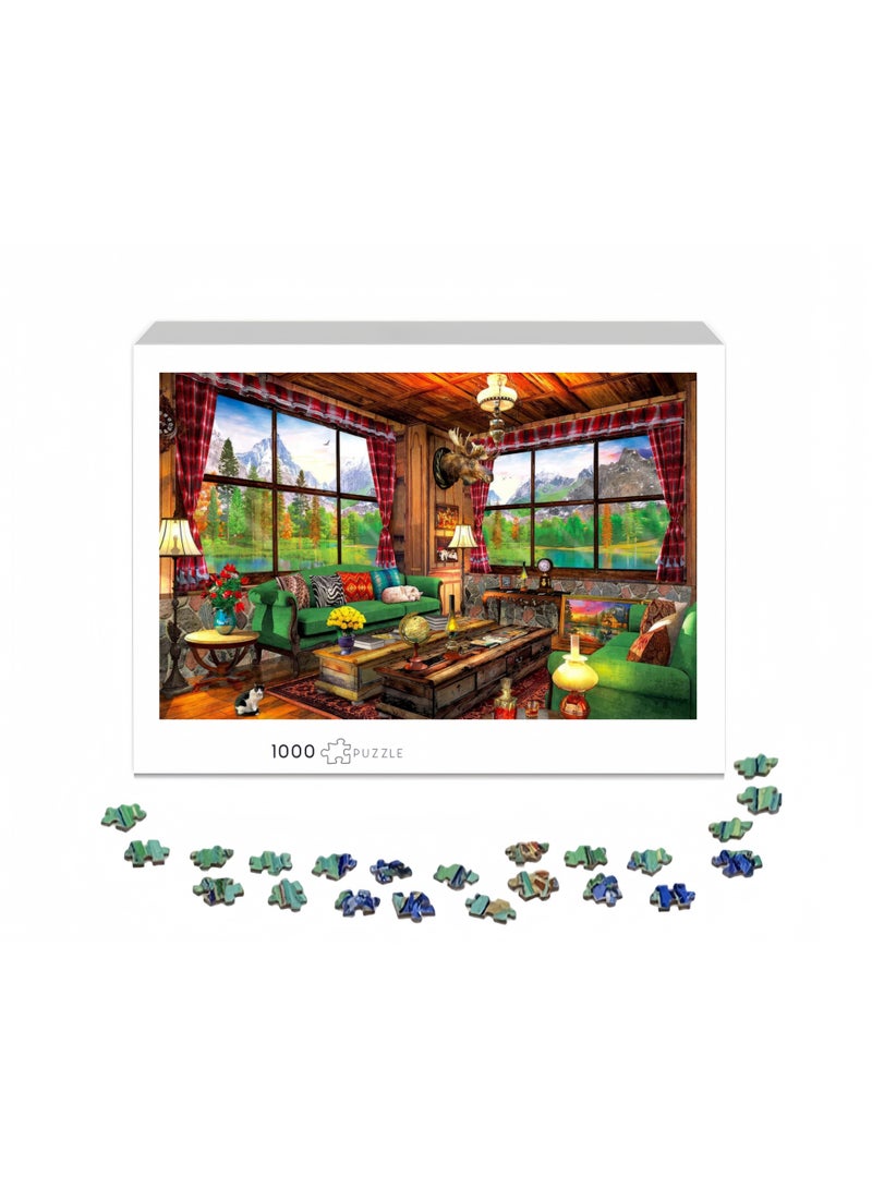 1000 قطعة من البازل | لعبة بازل ذات طابع يدوي بجودة عالية، منزلي أنيق وفاخر، موضوع العطلات - ترفيه عائلي / هدية تذكارية للصداقة - Image 2